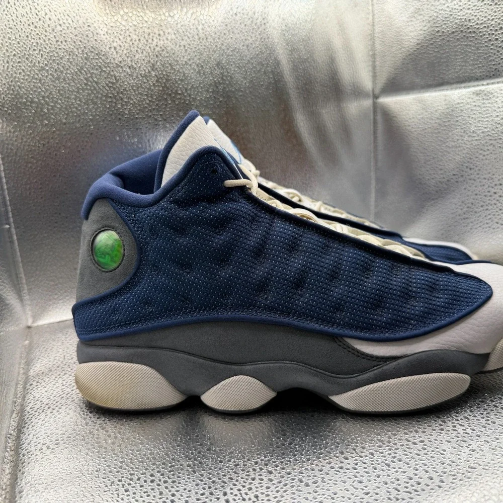 Size‎ 11.5 Air Jordan 13 Retro Mid Flint Blue Mens Basketball Shoes 414571-404